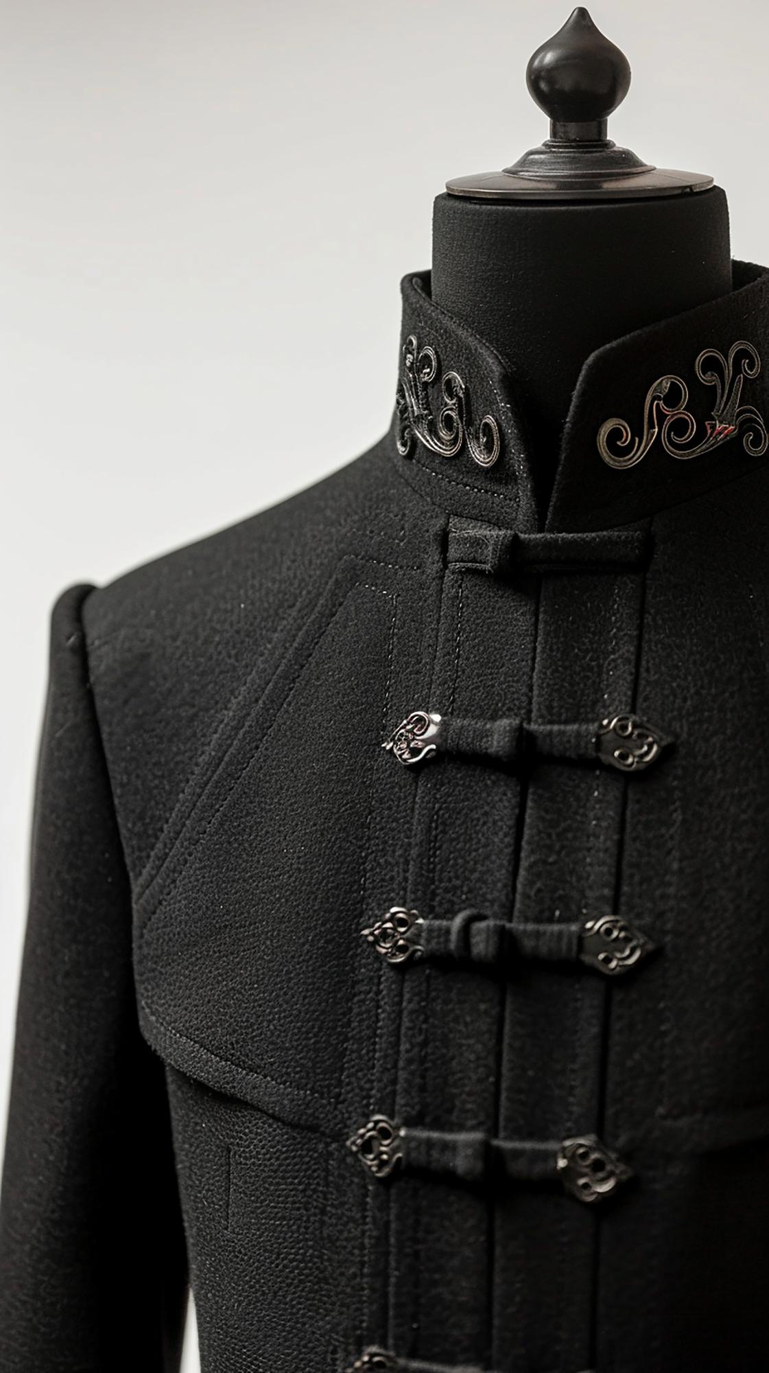 Large editorial shot of finished embroidered jacket